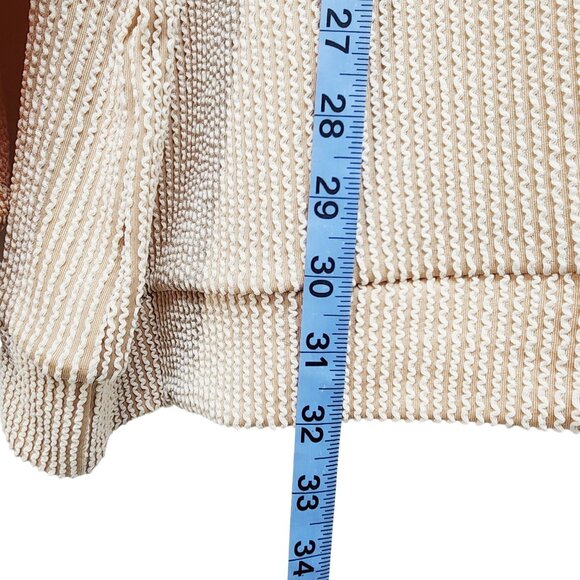 Striped Colorblock Sweater Plus Size Size 5XL Womens Long Sleeve Black Beige - Picture 6 of 7